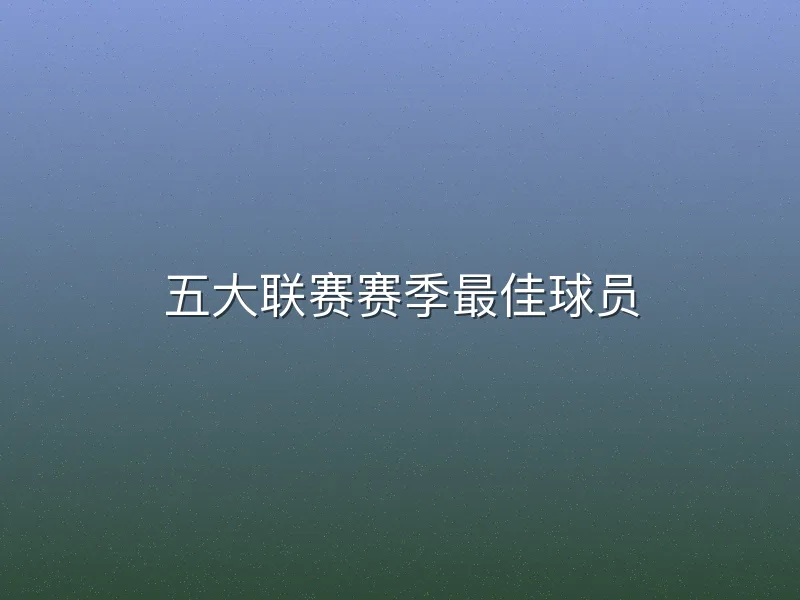 五大联赛赛季最佳球员